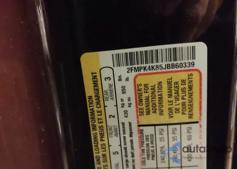 2018 Ford Edge Titanium из США, поврежденный, VIN 2FMPK4K85JBB60339